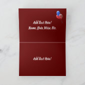 アメリカの国鳥と国旗 アメリカの市民権 カード (内部)