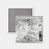 アメリカの地図と中国 マグネット (正面/裏面)