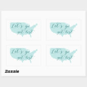 アメリカの地図を使っ失ったて、ワードアートを手に入れよう 長方形シール (シート)