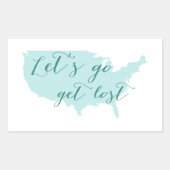 アメリカの地図を使っ失ったて、ワードアートを手に入れよう 長方形シール (正面)