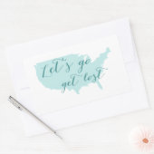 アメリカの地図を使っ失ったて、ワードアートを手に入れよう 長方形シール (封筒)