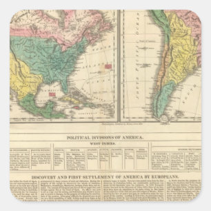 アメリカの地図書の地図のヨーロッパの発見 スクエアシール