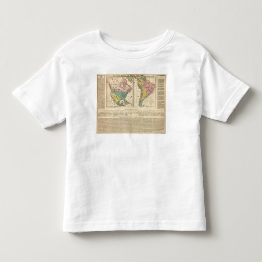 アメリカの地図書の地図のヨーロッパの発見 トドラーTシャツ (正面)