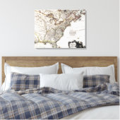 アメリカの地図， 1809 キャンバスプリント (インサイチュ (寝室))
