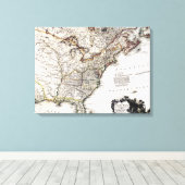 アメリカの地図， 1809 キャンバスプリント (インサイチュ (ウッドフロア))