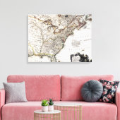 アメリカの地図， 1809 キャンバスプリント (インサイチュ (リビング))