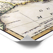 アメリカの地図， 1809 ポスター (角)