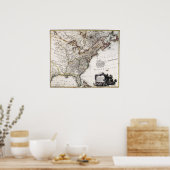 アメリカの地図， 1809 ポスター (キッチン)