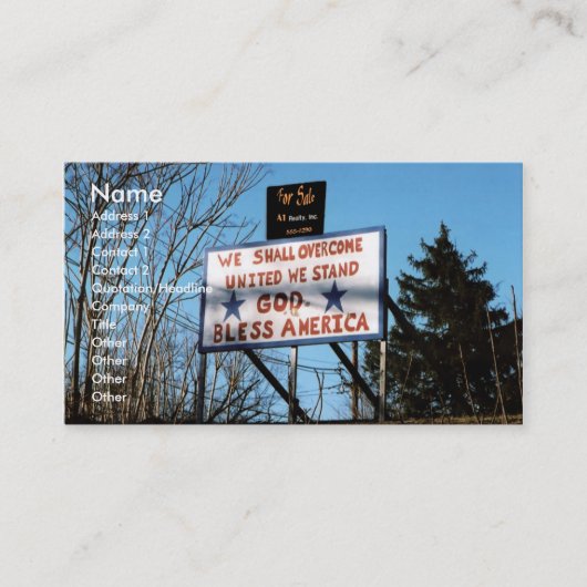 アメリカの売り物？名刺 名刺 (正面)