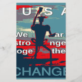 アメリカの変化を後押しする愛国心と強まり 便箋 (正面)