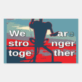 アメリカの変化を後押しする愛国心と強まり 長方形シール (正面)