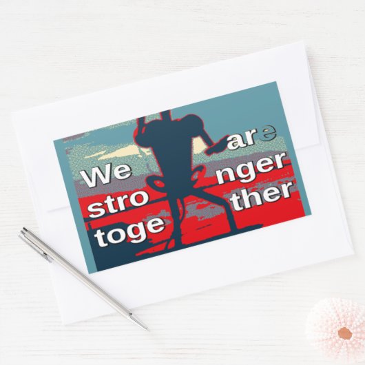 アメリカの変化を後押しする愛国心と強まり 長方形シール (封筒)