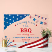 アメリカの夏のBBQ ウェディング シャワー おめでとう アクリルサイン (ウェディング)