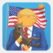 アメリカの大災害の正方形のステッカー スクエアシール (正面)