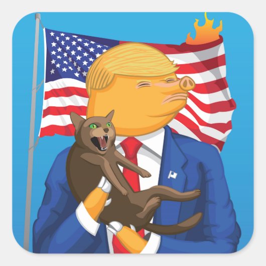 アメリカの大災害の正方形のステッカー スクエアシール (正面)