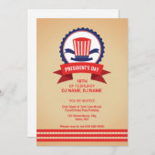 アメリカの大統領の日 フライヤーテンプレート 招待状 (正面/裏面)