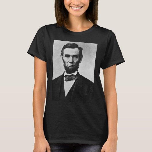 アメリカの大統領エイブラハム・リンカーン、南北戦争 Tシャツ (正面)