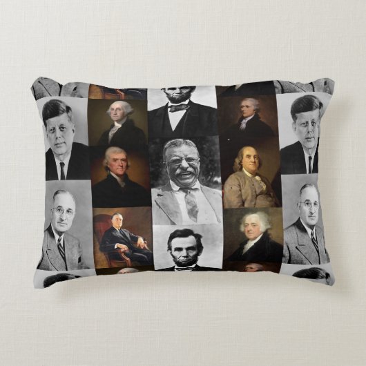 アメリカの大統領プラスHamiltonとFranklin歴史 アクセントクッション (正面)