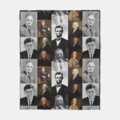 アメリカの大統領プラスHamiltonとFranklin歴史 フリースブランケット (正面)