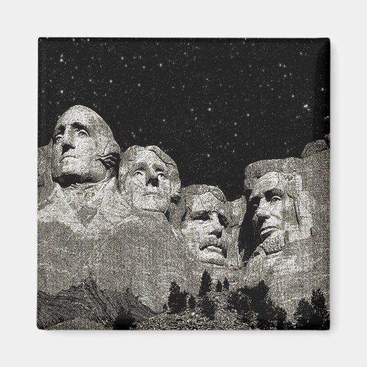 アメリカの大統領山・ラシュモア マグネット (正面)