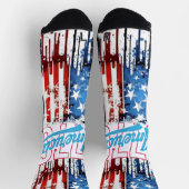 アメリカの大胆な印刷されたクルーの靴下 ソックス (上部)