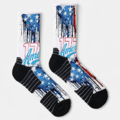 アメリカの大胆な印刷されたクルーの靴下 ソックス (右)