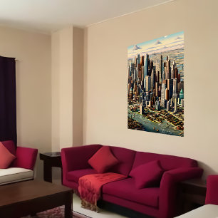 アメリカの大都市   AIアートポスター ポスター