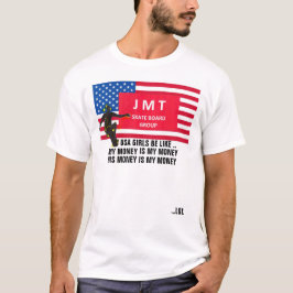 アメリカの女の子みたいな ベーシック ダーク T シャツ
