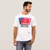 アメリカの女の子みたいな ベーシック ダーク T シャツ (正面フル)