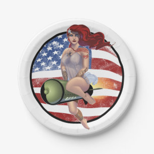 アメリカの女の子 ペーパープレート