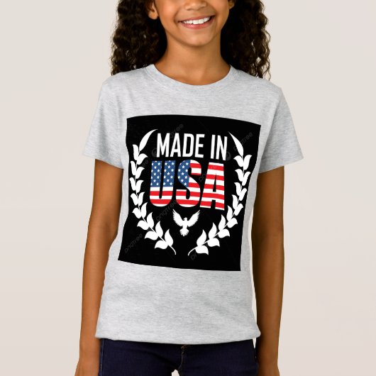 アメリカの女の子 Tシャツ (正面)