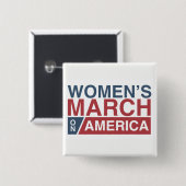 アメリカの女性の3月 缶バッジ (正面&裏面)