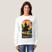 アメリカの女性シャツ、アメリカの女性シャツ、ウエスト スウェットシャツ (正面フル)