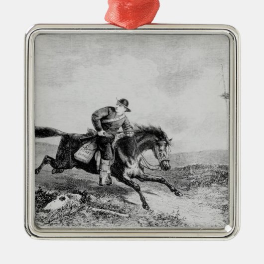 アメリカの子馬明白の メタルオーナメント (正面)