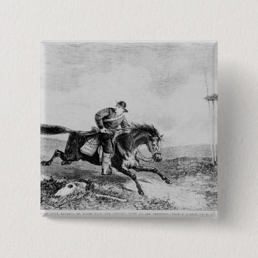 アメリカの子馬明白の 缶バッジ (正面)