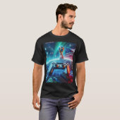 アメリカの宇宙ビデオゲーム Tシャツ (正面フル)