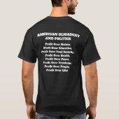 アメリカの寡頭政治 Tシャツ (裏面)
