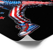 アメリカの少年が7月の子供の4番目に愛国心をダビング ポスター (角)