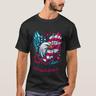 アメリカの少年を愛する女性 Tシャツ