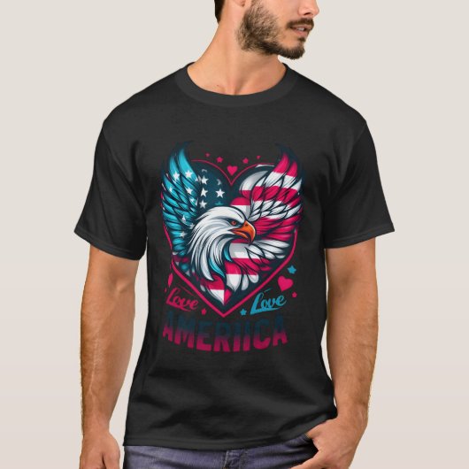 アメリカの少年を愛する女性 Tシャツ (正面)