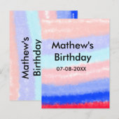 アメリカの少年 誕生日 名前 日付を追加 ポストカード (正面/裏面)