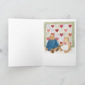 アメリカの居心地のよいテディー・ベアのカスタムの誕生日 カード (内部)