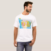 アメリカの州の地図 Tシャツ (正面フル)