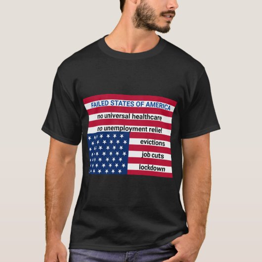アメリカの州の失敗 Tシャツ (正面)