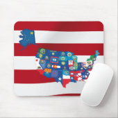 アメリカの州 マウスパッド (マウス)