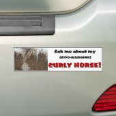 アメリカの巻き毛の馬のバンパーステッカー バンパーステッカー (車上)