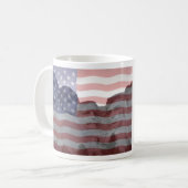 アメリカの市民権の旗のマグ コーヒーマグカップ (正面左)