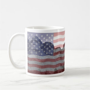 アメリカの市民権の旗のマグ コーヒーマグカップ
