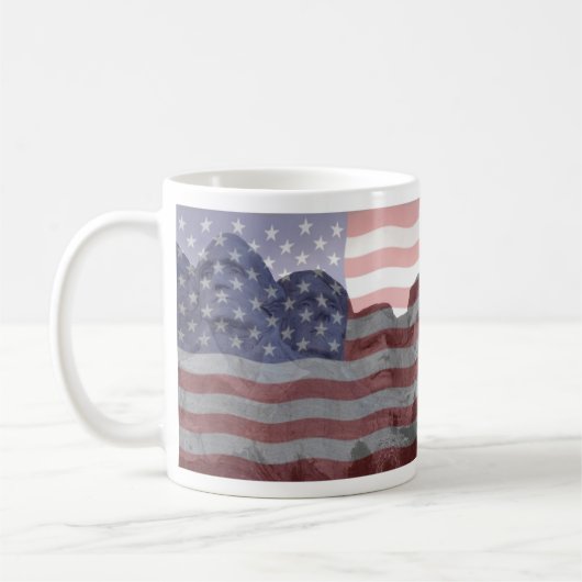 アメリカの市民権の旗のマグ コーヒーマグカップ (左)