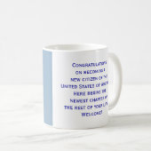 アメリカの市民権の旗のマグ コーヒーマグカップ (正面右)